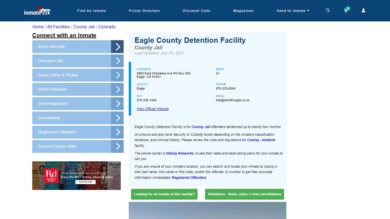 Eagle County Detention Facility - Inmate Locator - Eagle, CO